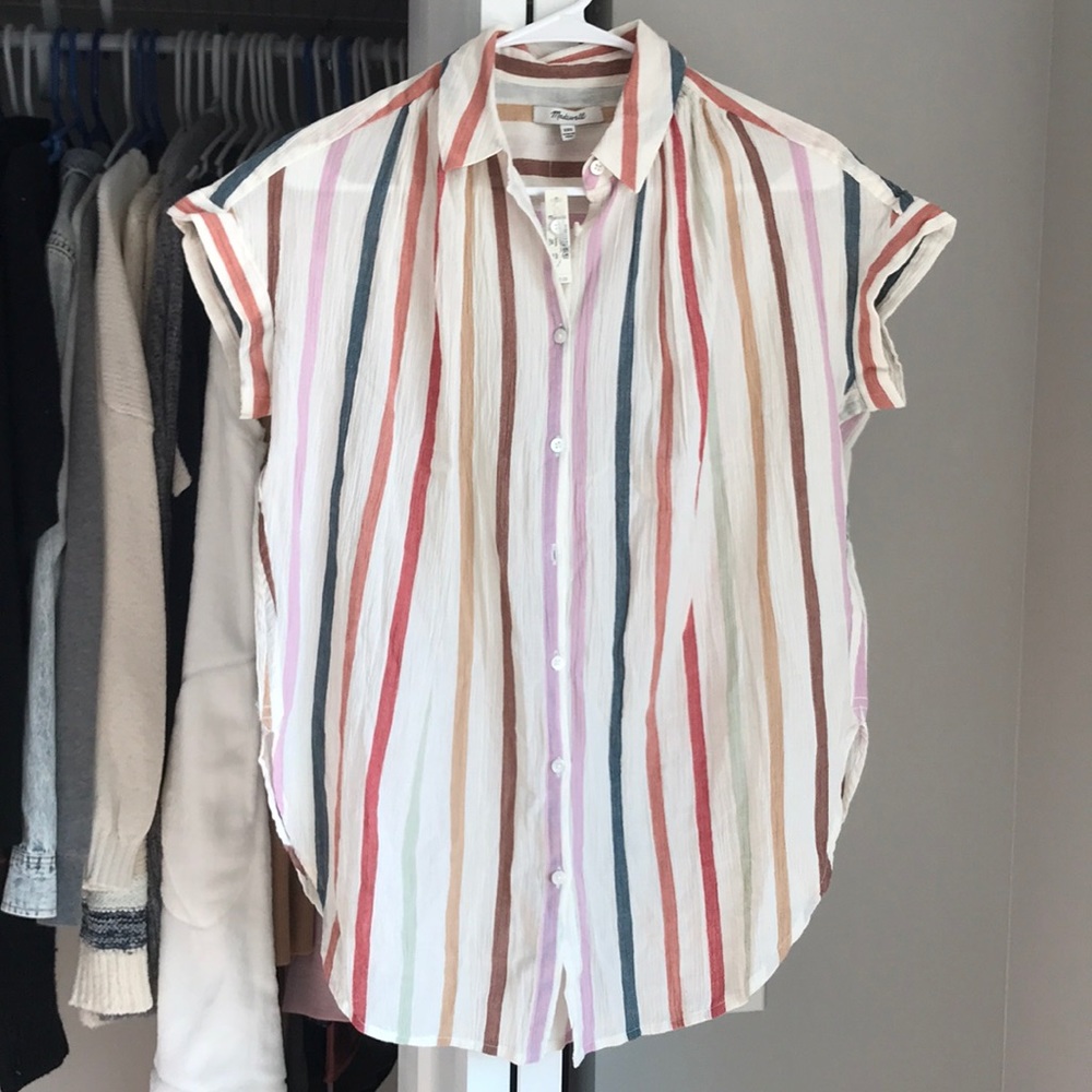 Madewell Striped Button-Up, NWT